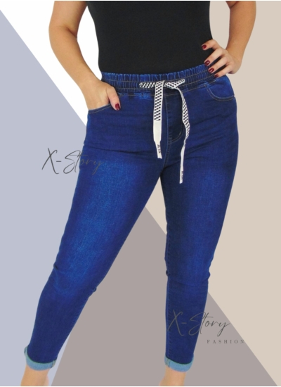 Gumisderekú sztreccsfarmernadrág PLUS SIZE MÉRETEKBEN