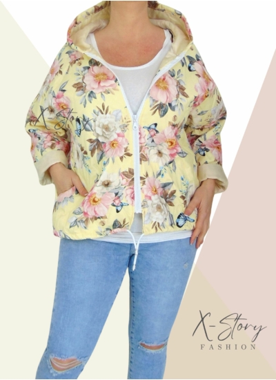 Tavaszi cipzáros kabátka (pasztell sárga)