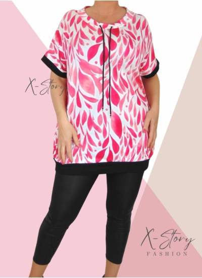 Kereknyakú, mintás tunika