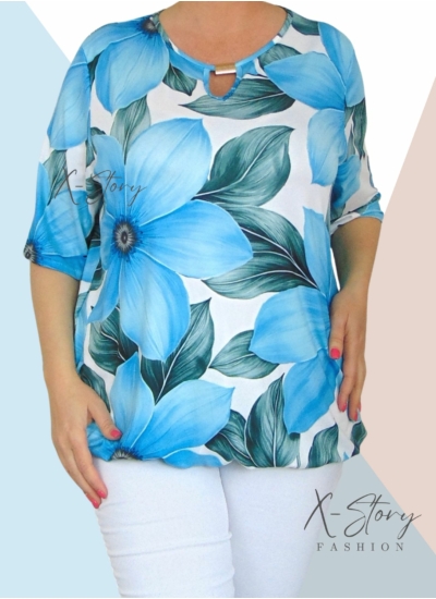 Mellnél kivágott, fémbilétás  gumis aljú, mintás felső