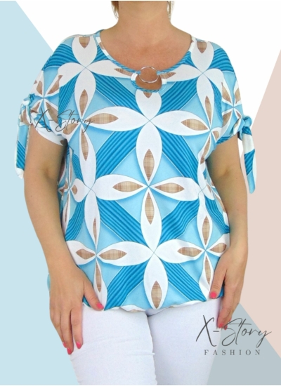 Mellnél fémkarikás, karján kötős, gumis aljú felső