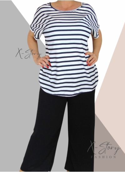 Laza fazonú szett (nadrág+felső)fekete