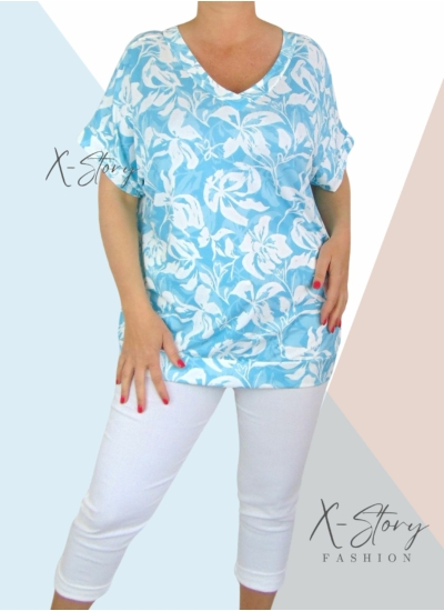 Elöl-hátul "V" kivágott , bő fazonú, alul passzés felső