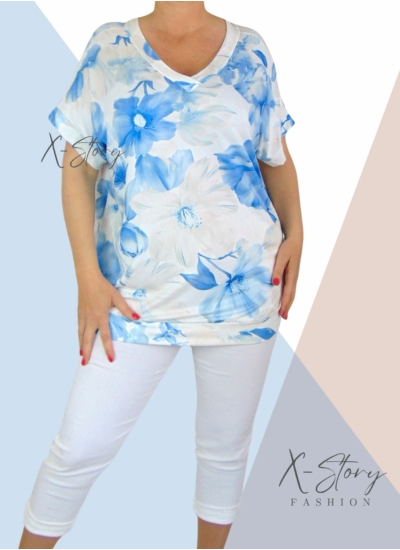 Elöl-hátul "V" kivágott , bő fazonú, alul passzés felső