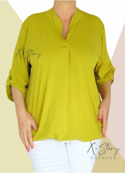 Ingfazonú gumis aljú felső(mustár)