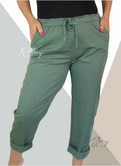 Gumisderekú nadrág (khaki)