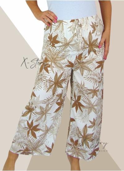 Gumisderekú mintás nadrág (barna)