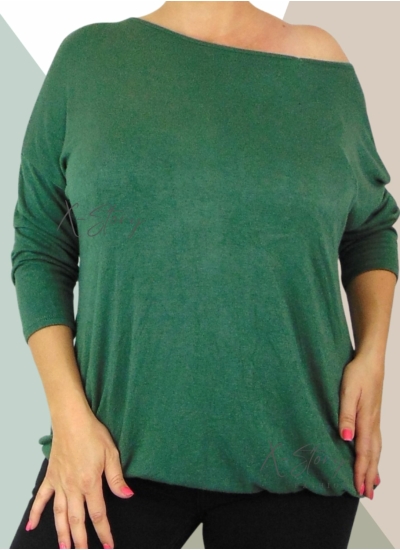 Gumisaljú, finomkötött felső (khaki)