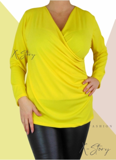 Átlapolt , rugalmas felső (sárga)