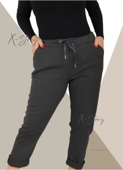 Nagyméretű, gumisderekú , sztreccsnadrág (csoki)