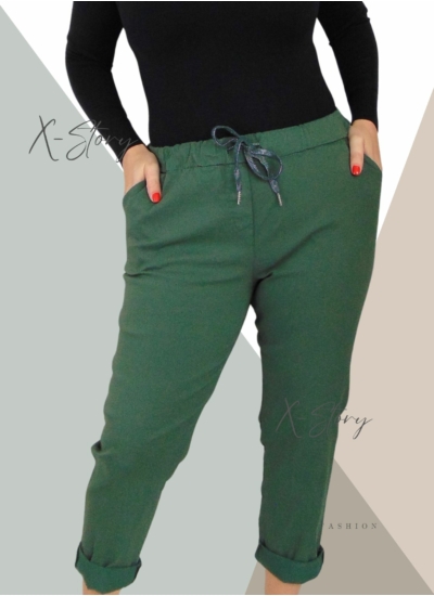 Nagyméretű, gumisderekú , sztreccsnadrág (khaki)