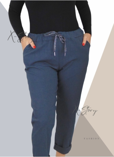 Nagyméretű, gumisderekú , sztreccsnadrág (sötétszürke)