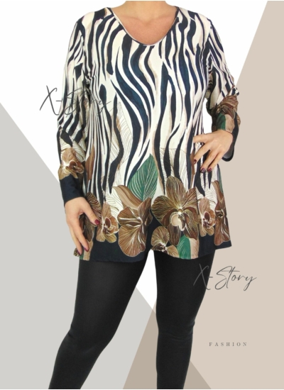 Nagyméretű mintás felső