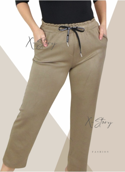 Nagyméretű,  gumisderekú melegítőhatású nadrág (homok)