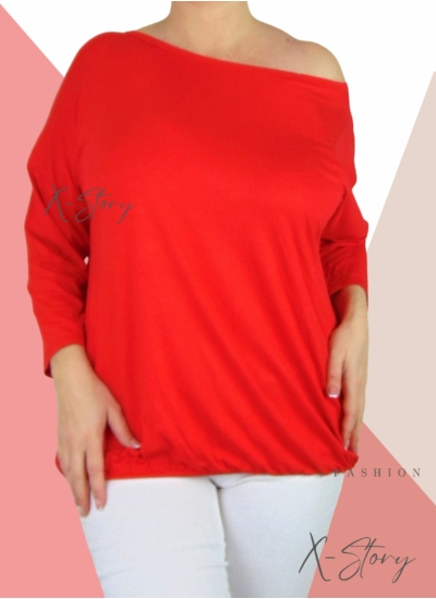 Gumis aljú felső (piros)