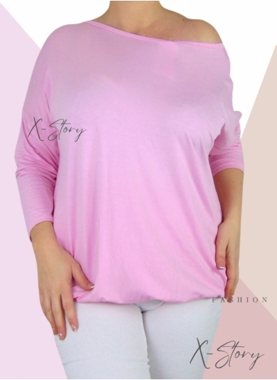 Gumis aljú felső (babarózsaszín)