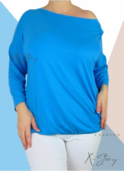 Gumis aljú felső (babakék)