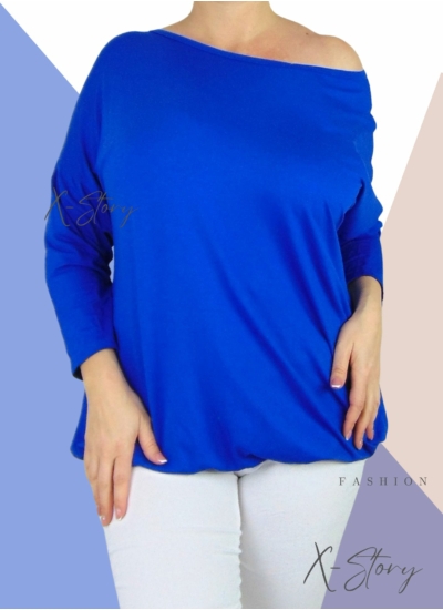 Gumis aljú felső (királykék)