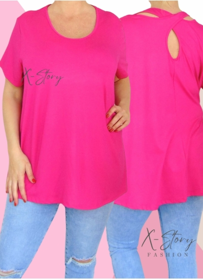 Hátán pántos , laza fazonú felső (pink)