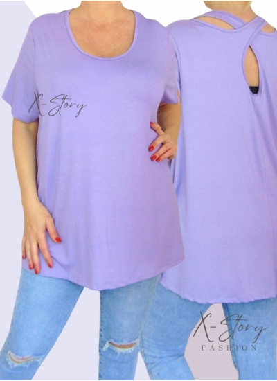 Hátán pántos , laza fazonú felső (orgonalila)