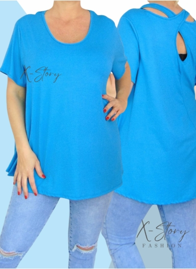 Hátán pántos , laza fazonú felső (babakék)