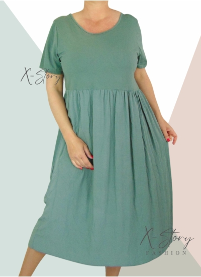 Nagyméretű hosszú ruha (khaki)