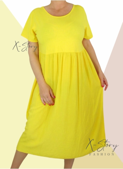 Nagyméretű hosszú ruha (sárga)