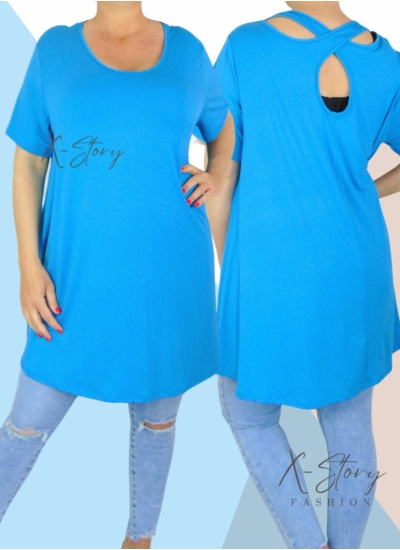 Hátán pántos , "A" vonalú tunika (babakék)