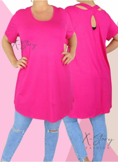 Hátán pántos , "A" vonalú tunika (pink)