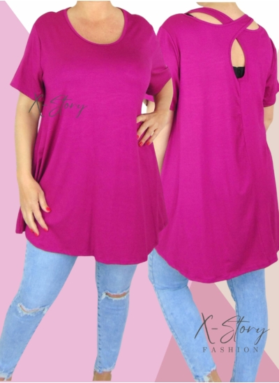 Hátán pántos , "A" vonalú tunika (lila)