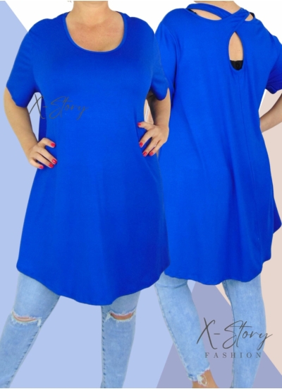 Hátán pántos , "A" vonalú tunika (királykék)