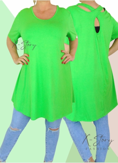 Hátán pántos , "A" vonalú tunika (kivi)