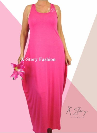 Hagymafazonú maxi ruha (pink)