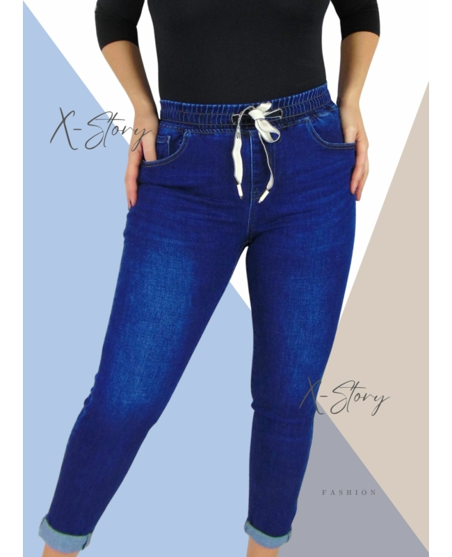 Gumisderekú, sztreccsfarmernadrág (PLUS SIZE MÉRETEKBEN)