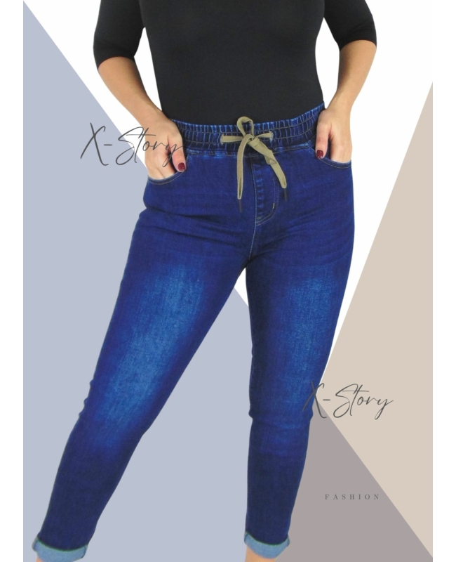 Gumisderekú, sztreccsfarmernadrág (PLUS SIZE MÉRETEKBEN)