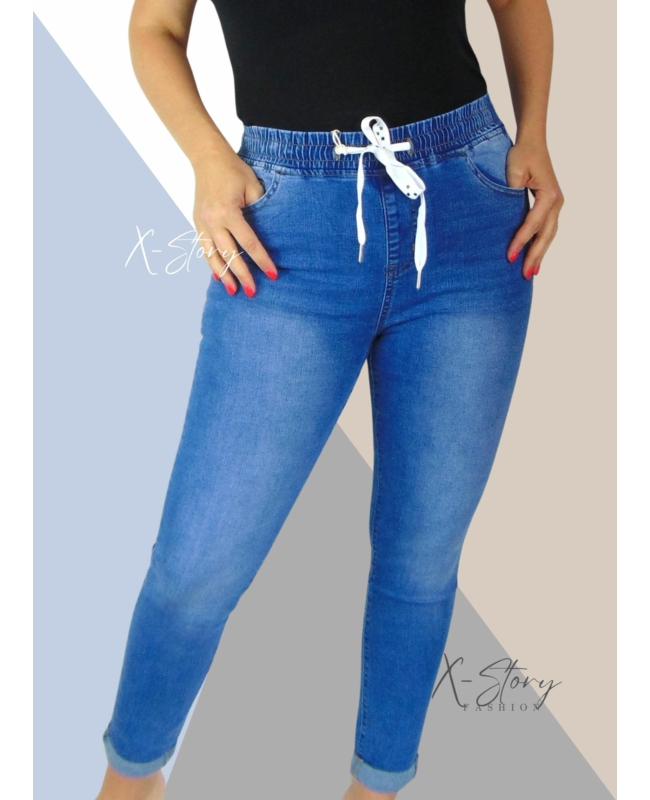 Gumisderekú, sztreccsfarmernadrág (PLUS SIZE )