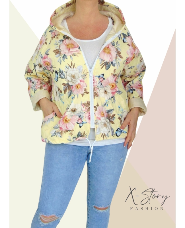 Tavaszi cipzáros kabátka (pasztell sárga)