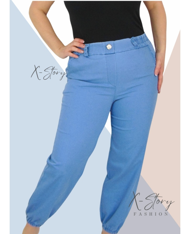 Gumisderekú, díszgombos farmernadrág