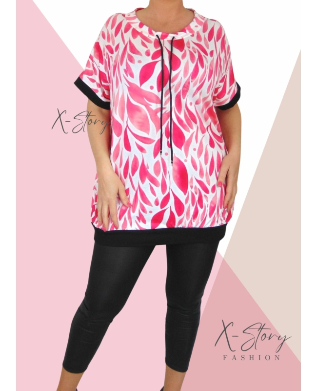 Kereknyakú, mintás tunika