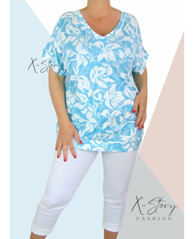 Elöl-hátul "V" kivágott , bő fazonú, alul passzés felső