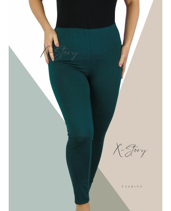 Plus size méretű pamut leggings (méregzöld)