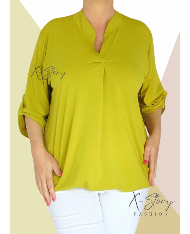 Ingfazonú gumis aljú felső(mustár)