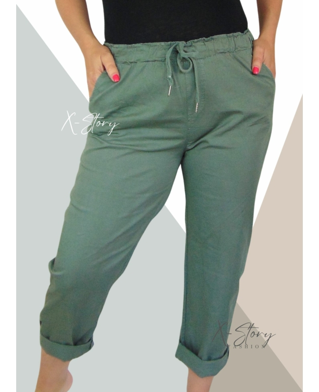 Gumisderekú nadrág (khaki)
