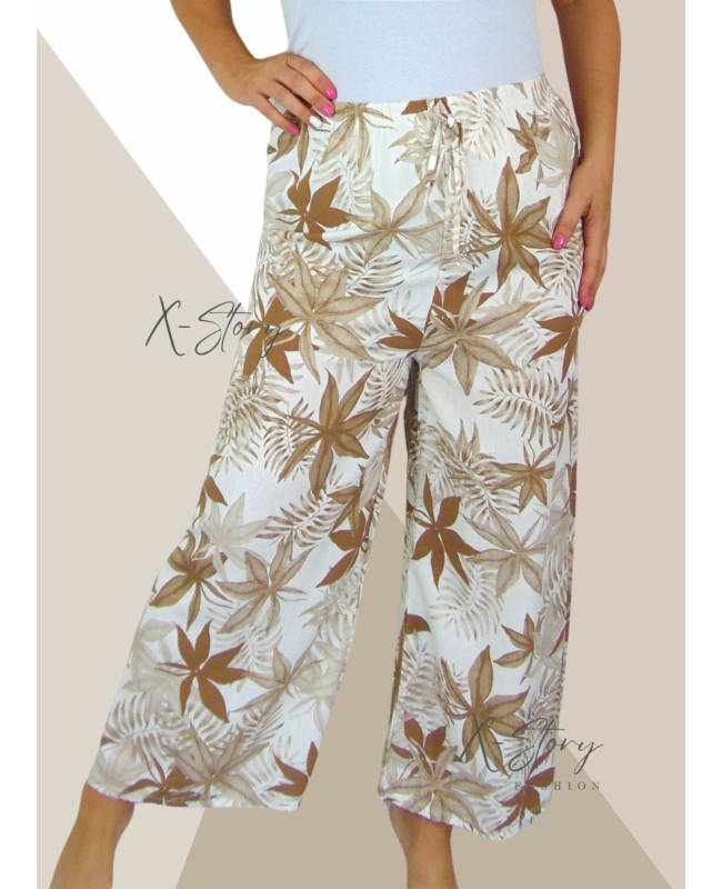 Gumisderekú mintás nadrág (barna)