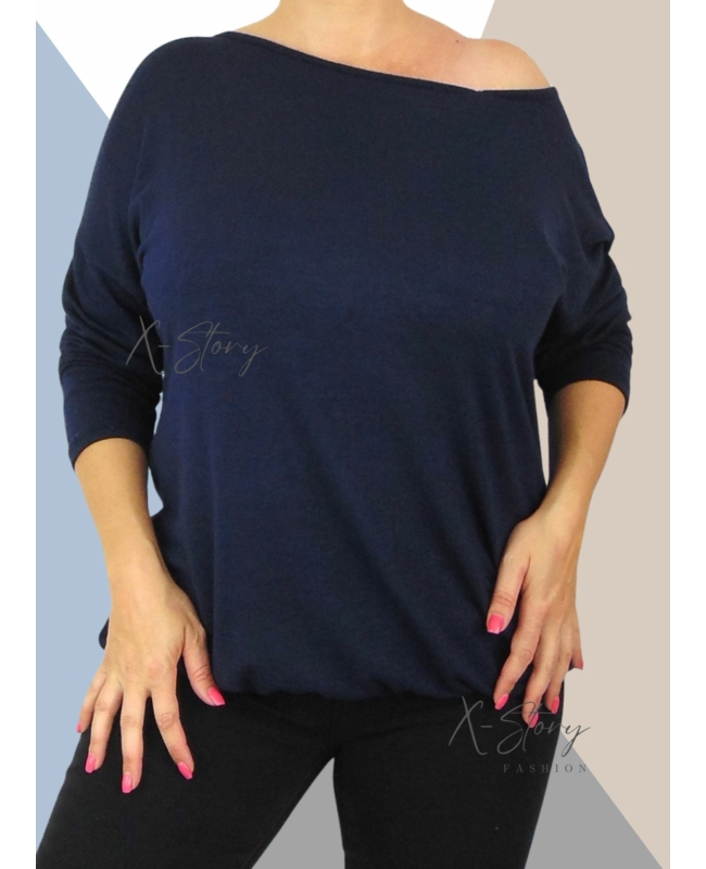 Gumisaljú, finomkötött felső (sötétkék)