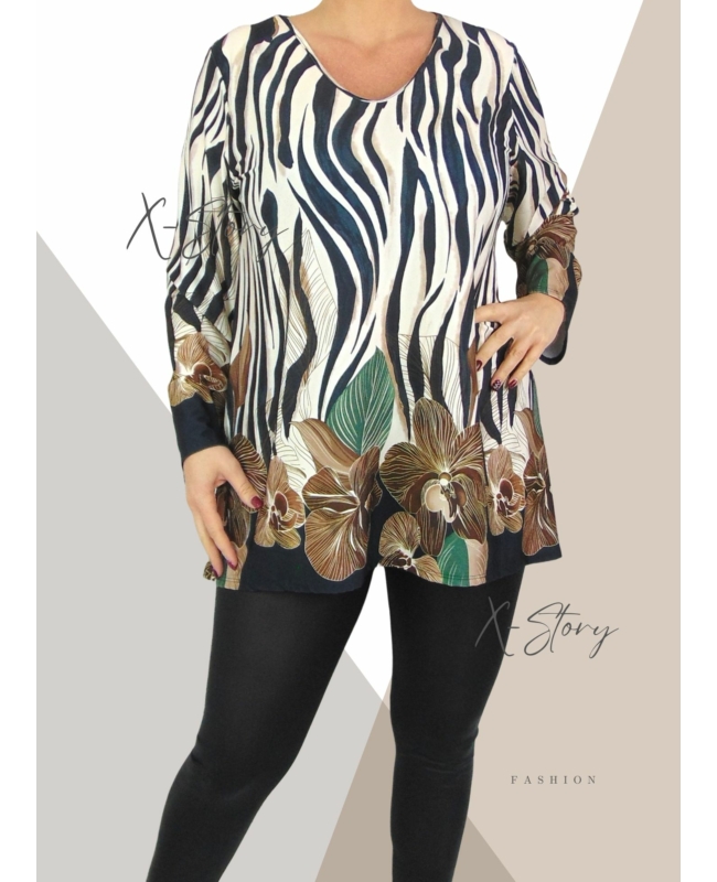 Nagyméretű mintás felső