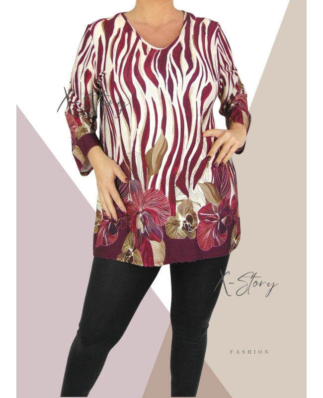 Nagyméretű mintás felső