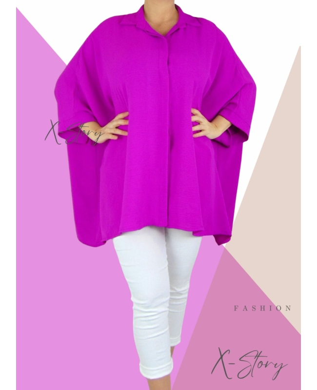 Extra bő fazonú, muszlin blúz (lila)