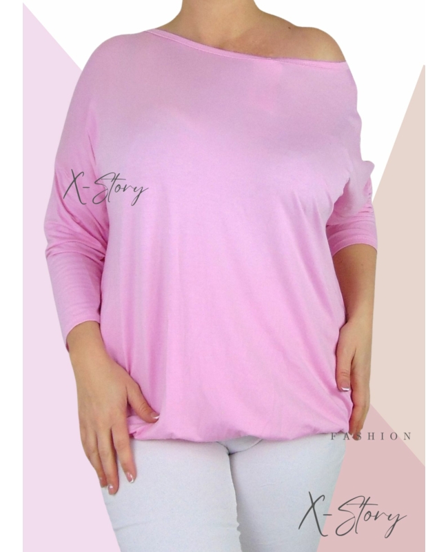 Gumis aljú felső (babarózsaszín)