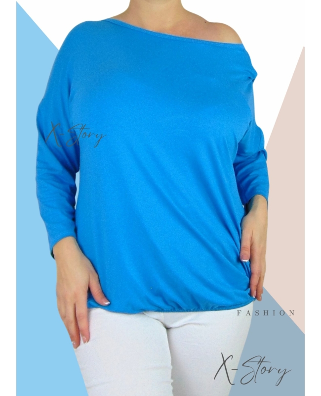 Gumis aljú felső (babakék)